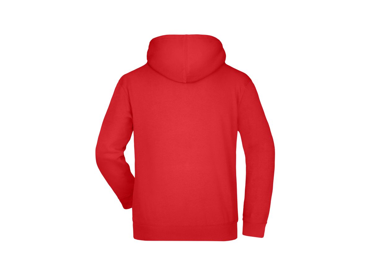 JN Hooded Sweat JN047 80%BW/20%PES, red, Größe L