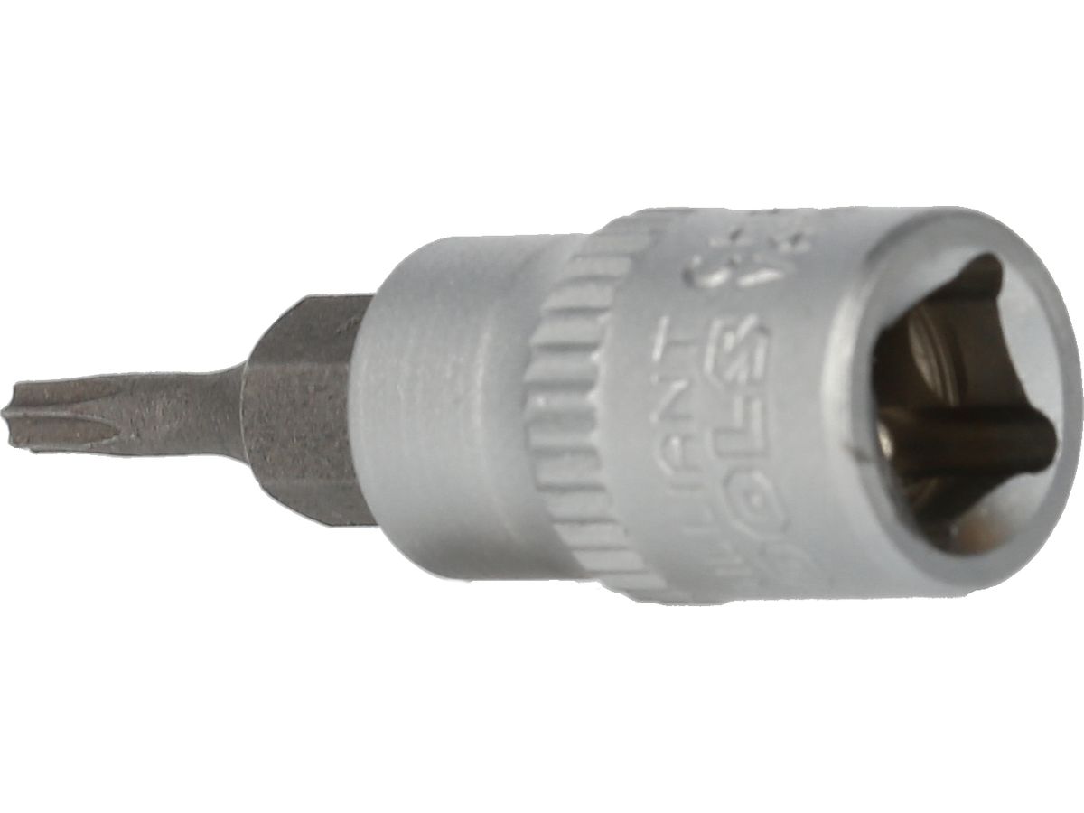 BRILLIANT TOOLS 1/4" TORX Schraubendre. Einsatz,m.Bohrung, 38mm, T9