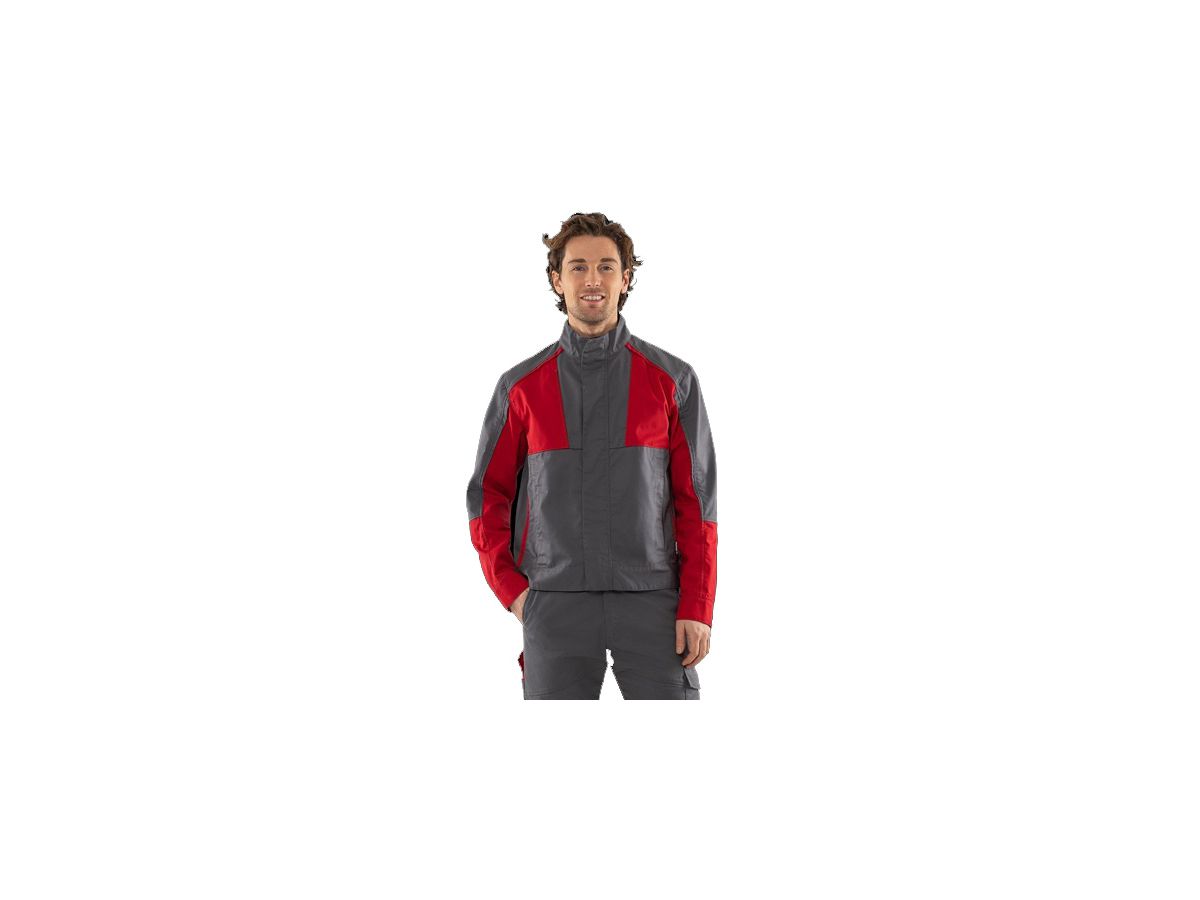 FRISTADS GREEN Jacke 4930 GWM Gr. S, grau/rot, 301025