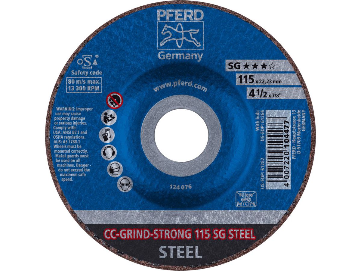 PFERD Schleifscheibe CC-Grind STRONG-STEEL 115mm