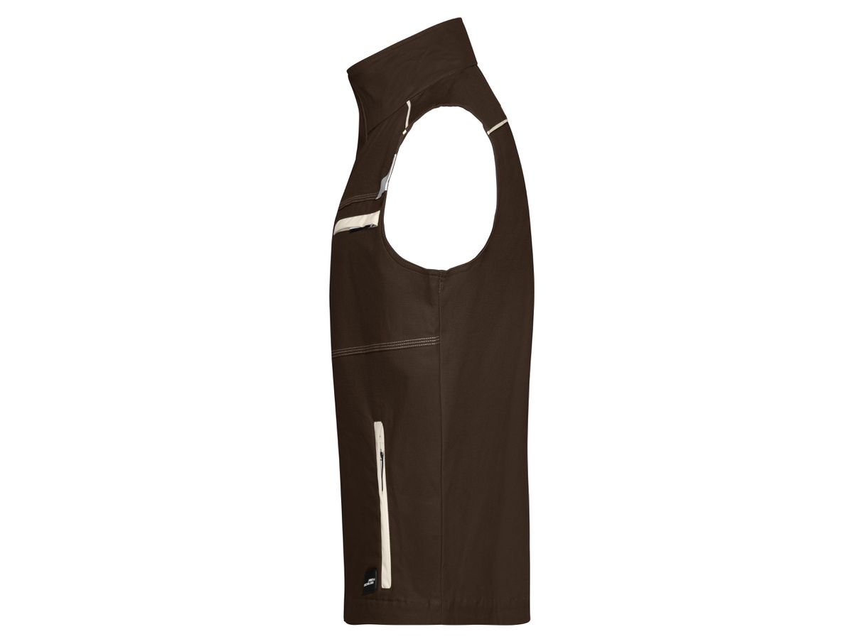 JN Workwear Vest - COLOR - JN850 brown/stone, Größe XS