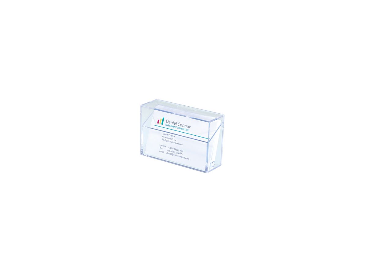 Sigel Visitenkartenbox VA110 max. 100Karten Polystyrol glasklar