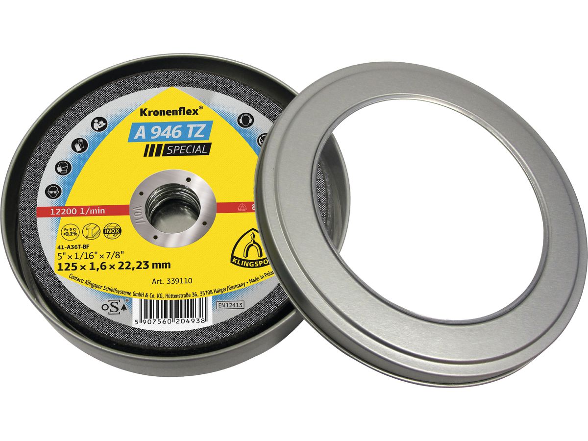 KLINGSPOR A 946 TZ Trennscheiben 115 x 1,6 x 22,23 mm gerade 8er Pack