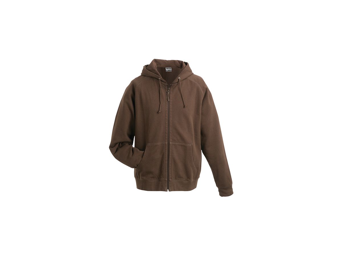 JN Hooded Jacket JN059 100%BW, brown, Größe S
