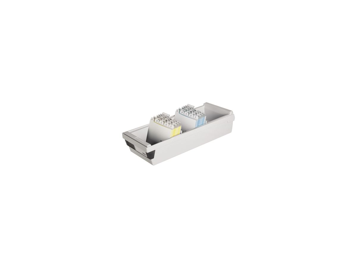 HAN Karteikasten 957-11 DIN A7 quer max. 1300Karten PS lichtgrau