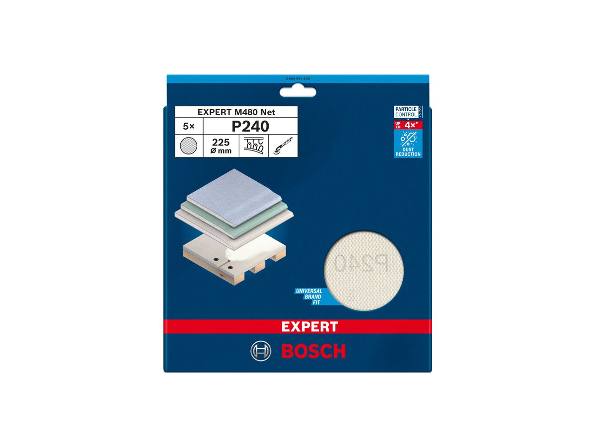 BOSCH Schleifblatt M480, 225 mm K 240, VE 5