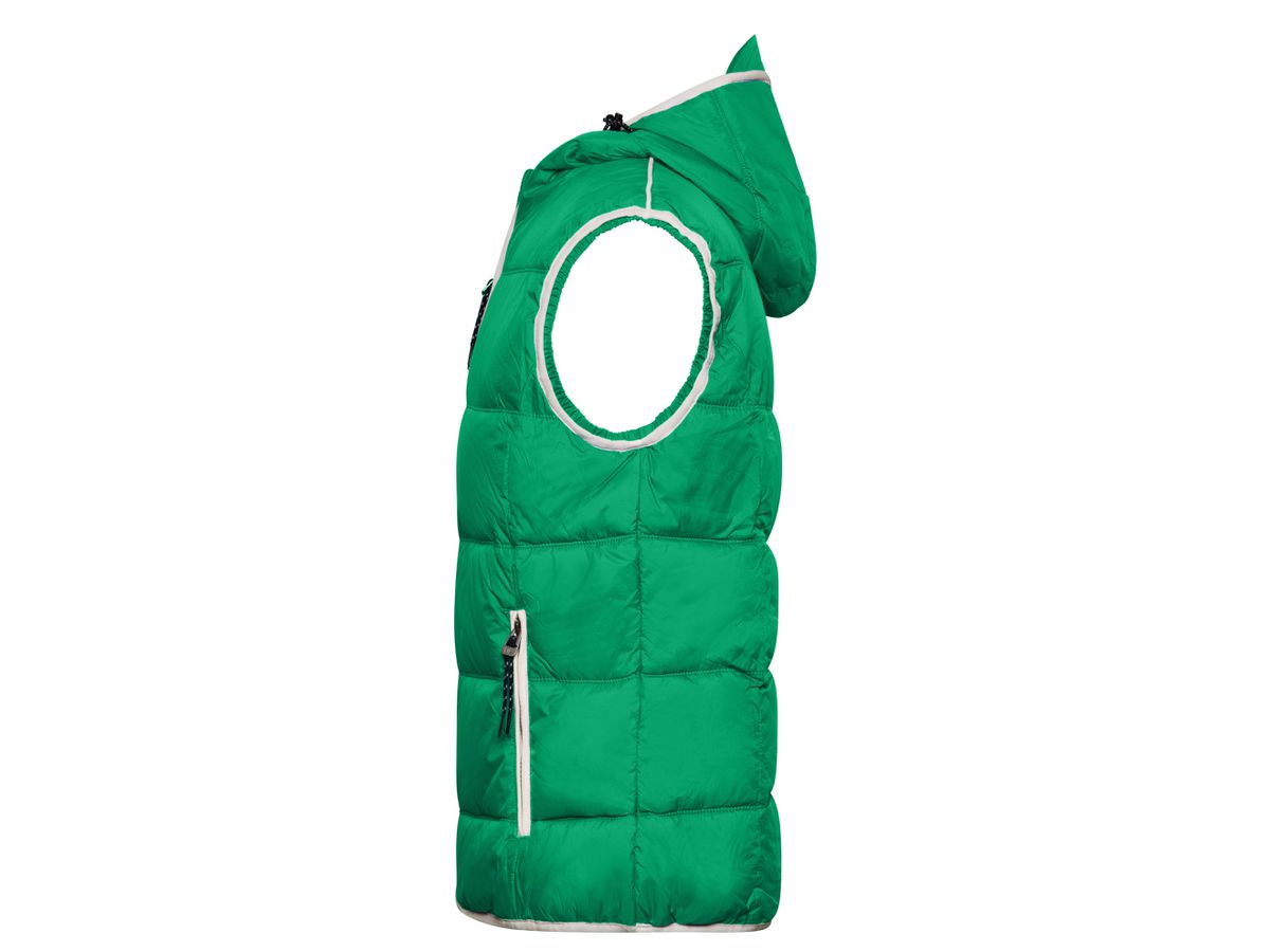 JN Mens Maritime Vest JN1076 100%PA, irish-green/white, Größe M