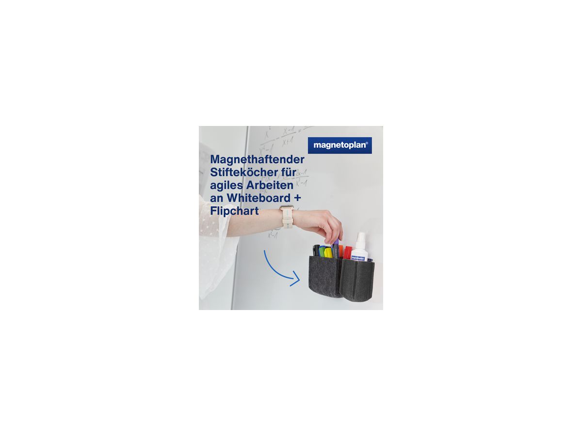 magnetoplan Stiftehalter magnetoTray big 1227701 grau