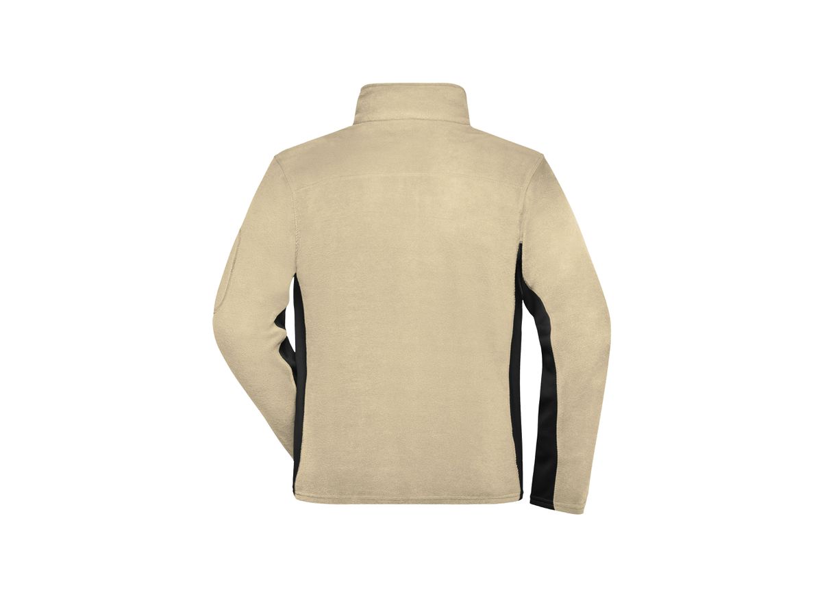 JN Mens Workwear Fleece Jacket JN842 100%PES, stone/black, Größe 2XL