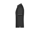 JN Men's Polo Stripe JN728 black/silver, Größe XXL