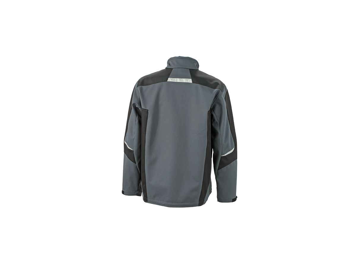 JN Workwear Softshell Jacket JN844 100%PES, carbon/black, Größe 2XL