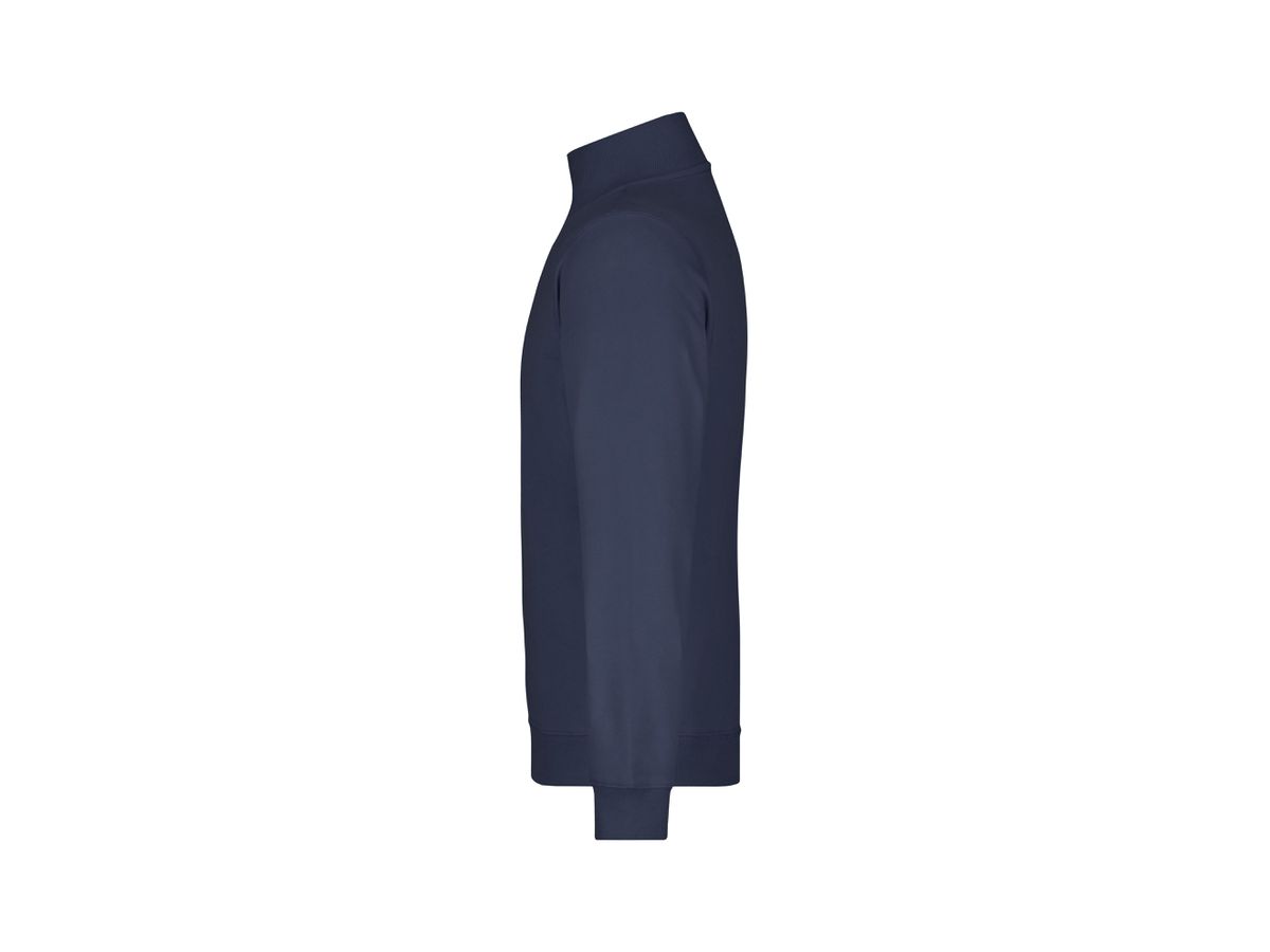 JN Round-Neck Zip JN352 100%BW, navy, Größe 2XL
