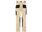 JN Workwear Pants Slim Line JN1832 stone/black Gr. 27