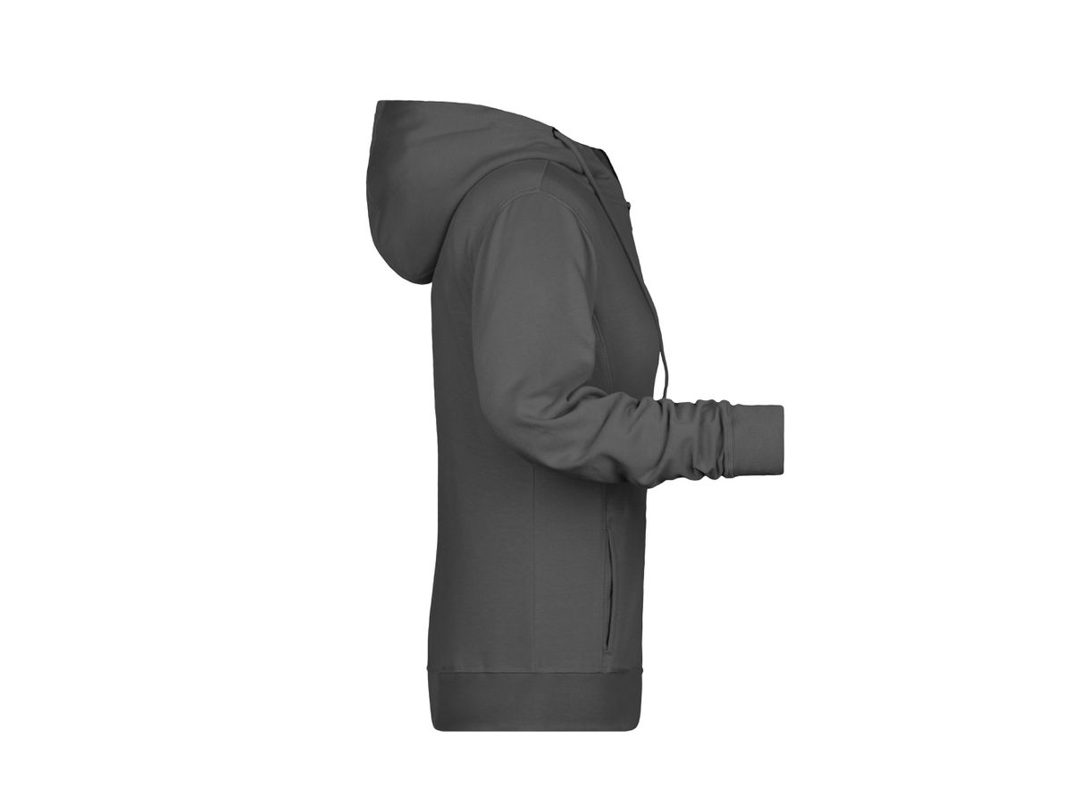 JN Ladies' Zip Hoody 8025 graphite, Größe XXL