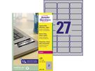 Avery Zweckform Etikett 63,5x29,6mm Typenschild 2.700 Etik./Pack.