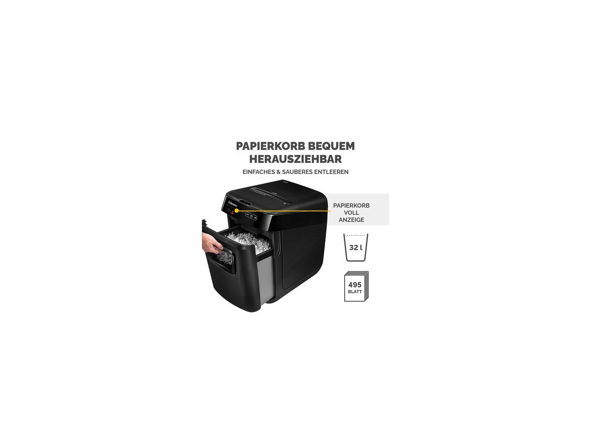 Fellowes Aktenvernichter AutoMax 200M 4656301 Partikel 2x14mm