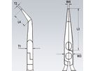 KNIPEX 31 21 160 Greifzange (Nadelzange) schwarz atramentiert 160 mm