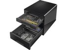 Leitz Schubladenbox CUBE 52521095 4Schubfächer schwarz
