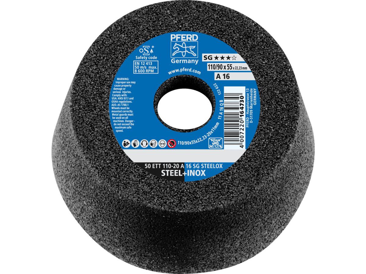 Schleiftopf 20A16QSG 110x22,2mm Rüggeberg