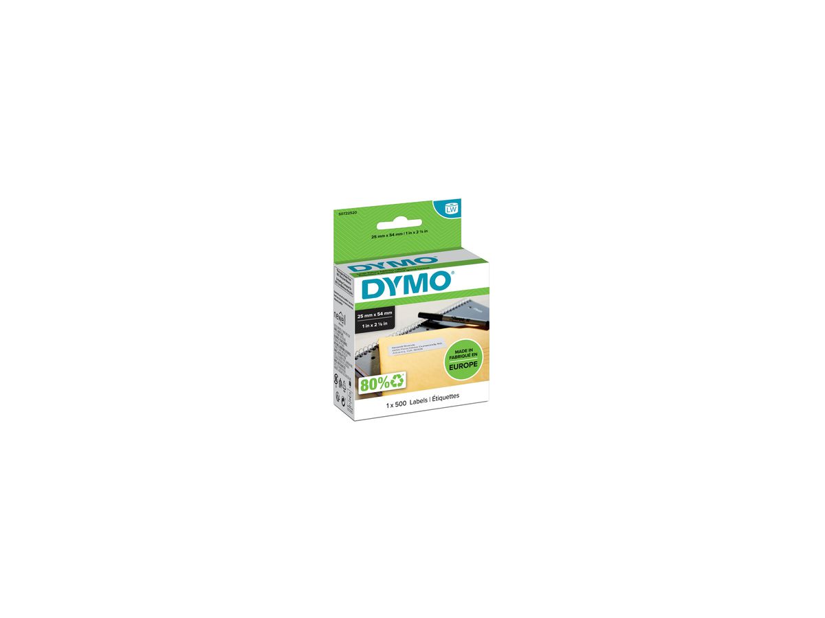 DYMO Adressetikett S0722520 54x25mm weiß 500 St./Rl.
