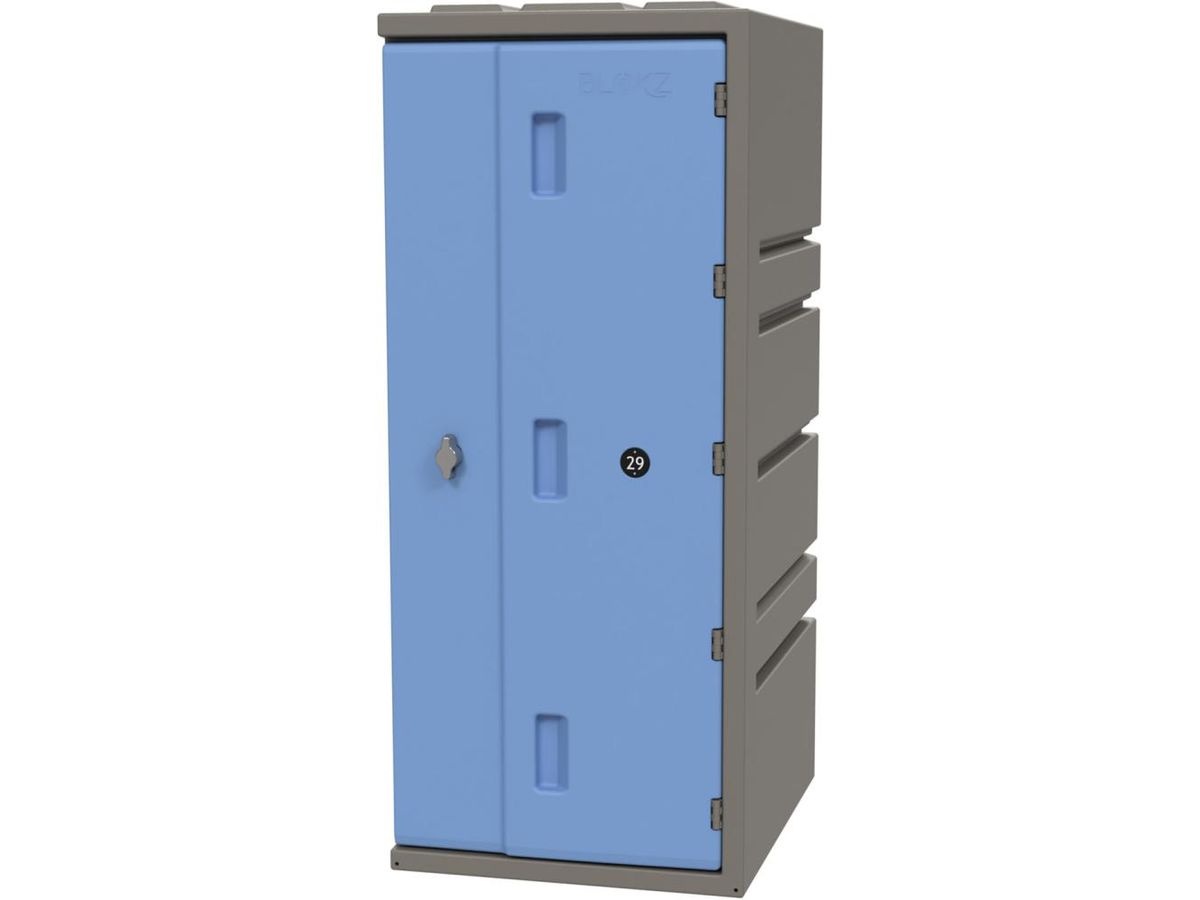 Kunststoff-Schließfach 900 mm, Tür blau