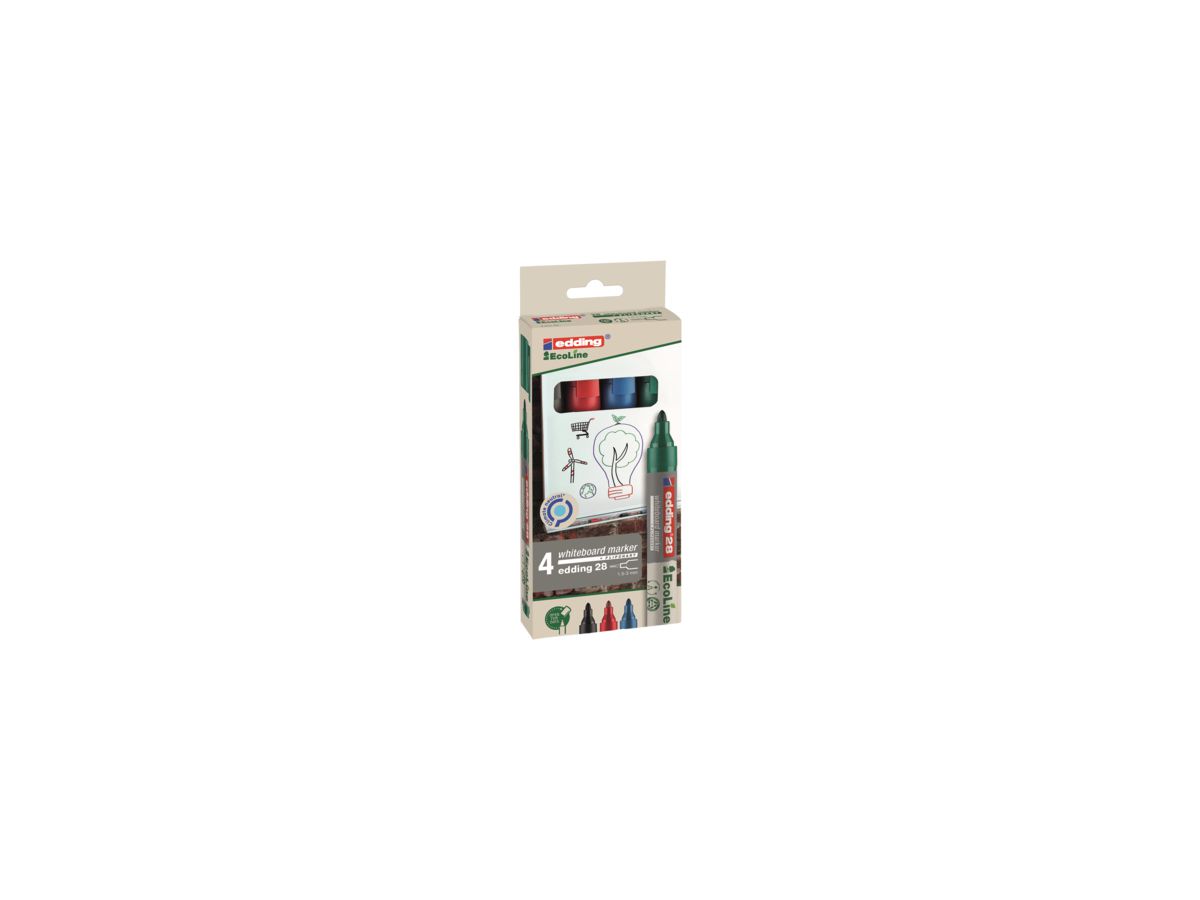 edding Boardmarker 28 EcoLine 4-28-4 1,5-3mm sortiert 4 St./Pack.