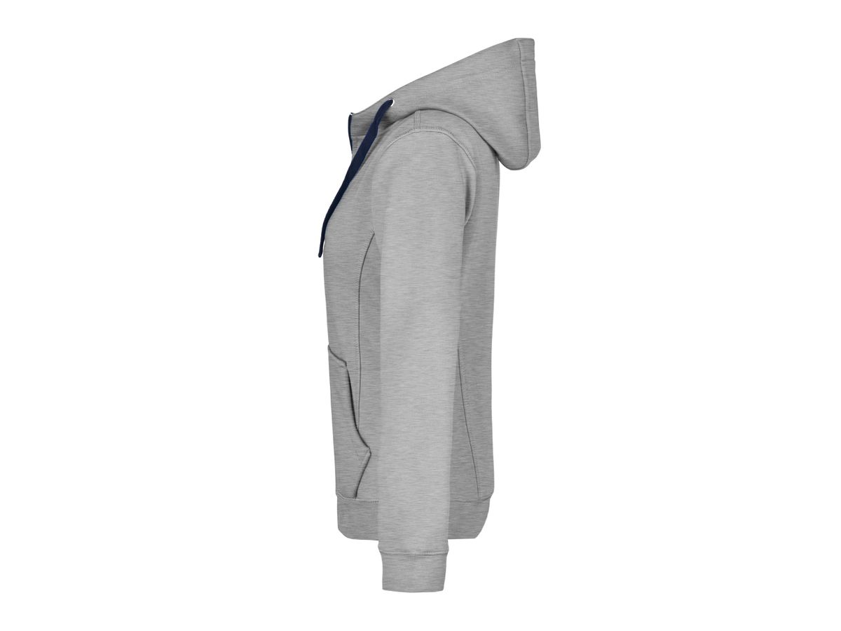 JN Ladies Doubleface Jacket JN354 55%PES/45%BW, sports-grey/navy, Größe M