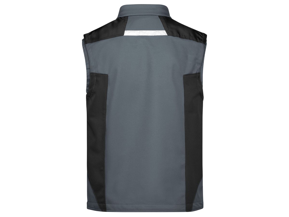 JN Workwear Softshell Vest JN845 100%PES, carbon/black, Größe 5XL