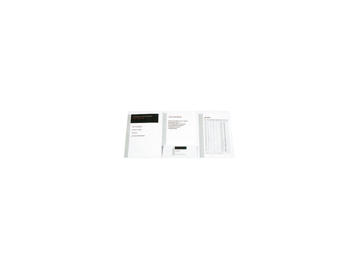 Biella Präsentationsmappe Pearl 3 186421.01 DIN A4 weiß