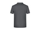 JN Men's Basic Polo 8010 black-heather, Größe 3XL