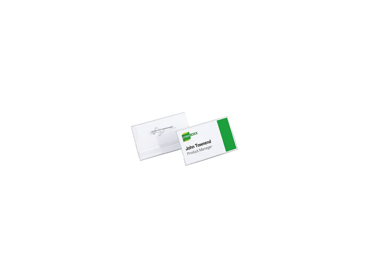 DURABLE Namensschild 800819 40x75mm Kunststoff tr 100 St./Pack.