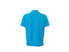 JN Mens Polo JN986 95%BW/5%EL, turquoise/white, Größe M