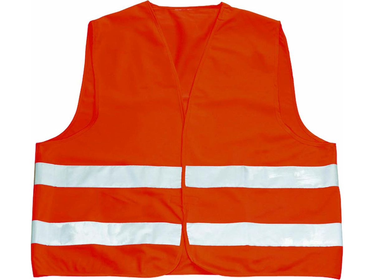 Warnweste, Polyester, EN 20471 Kl. 2, Einheitsgröße, orange, Klettverschluss