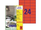Avery Zweckform Universaletikett 3448 70x37mm rot 2.400 St./Pack.