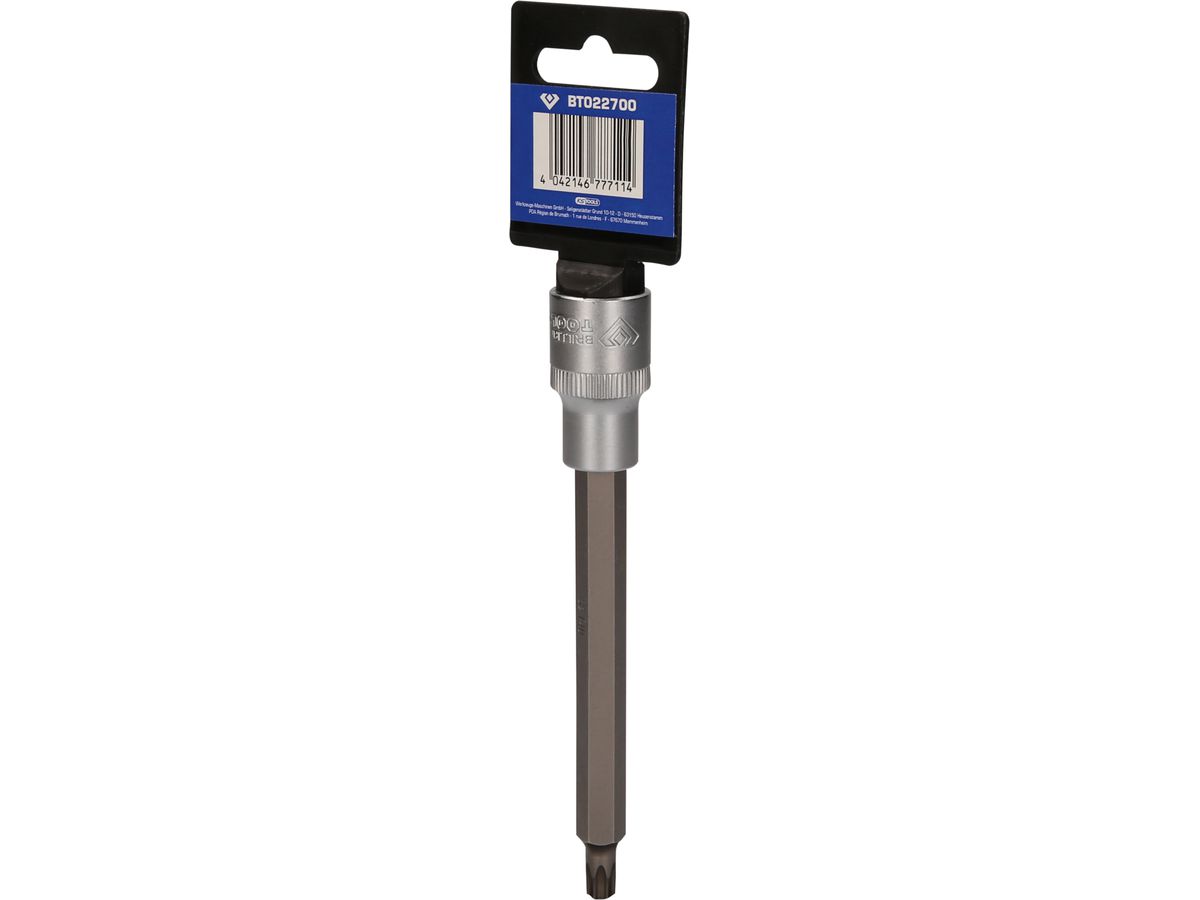 BRILLIANT TOOLS 1/2" Bit-Schrauben- dreher-Einsatz,TORX, 140mm, TX40