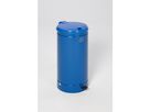 Abfallbehälter m.Pedal H700 mm D450 mm blau