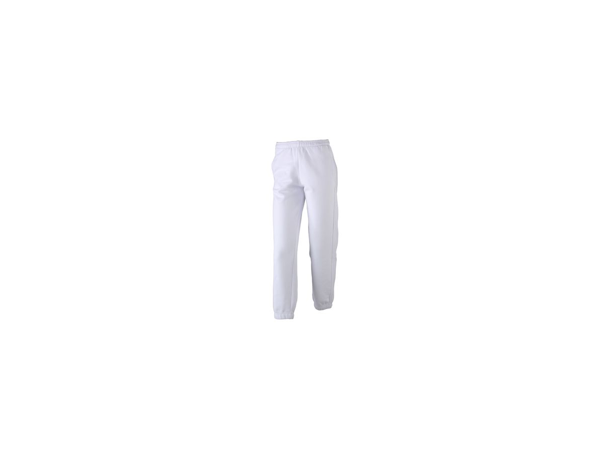 JN Junior Jogging Pants JN036K 80%BW/20%PES, white, Größe M