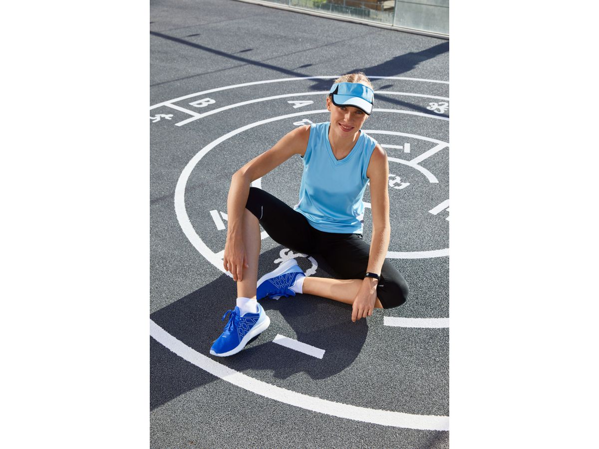 JN Ladies Running Tank JN315 100%PES, royal/white, Größe S