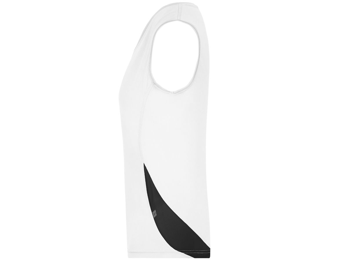 JN Ladies Running Tank JN315 100%PES, white/black, Größe 2XL
