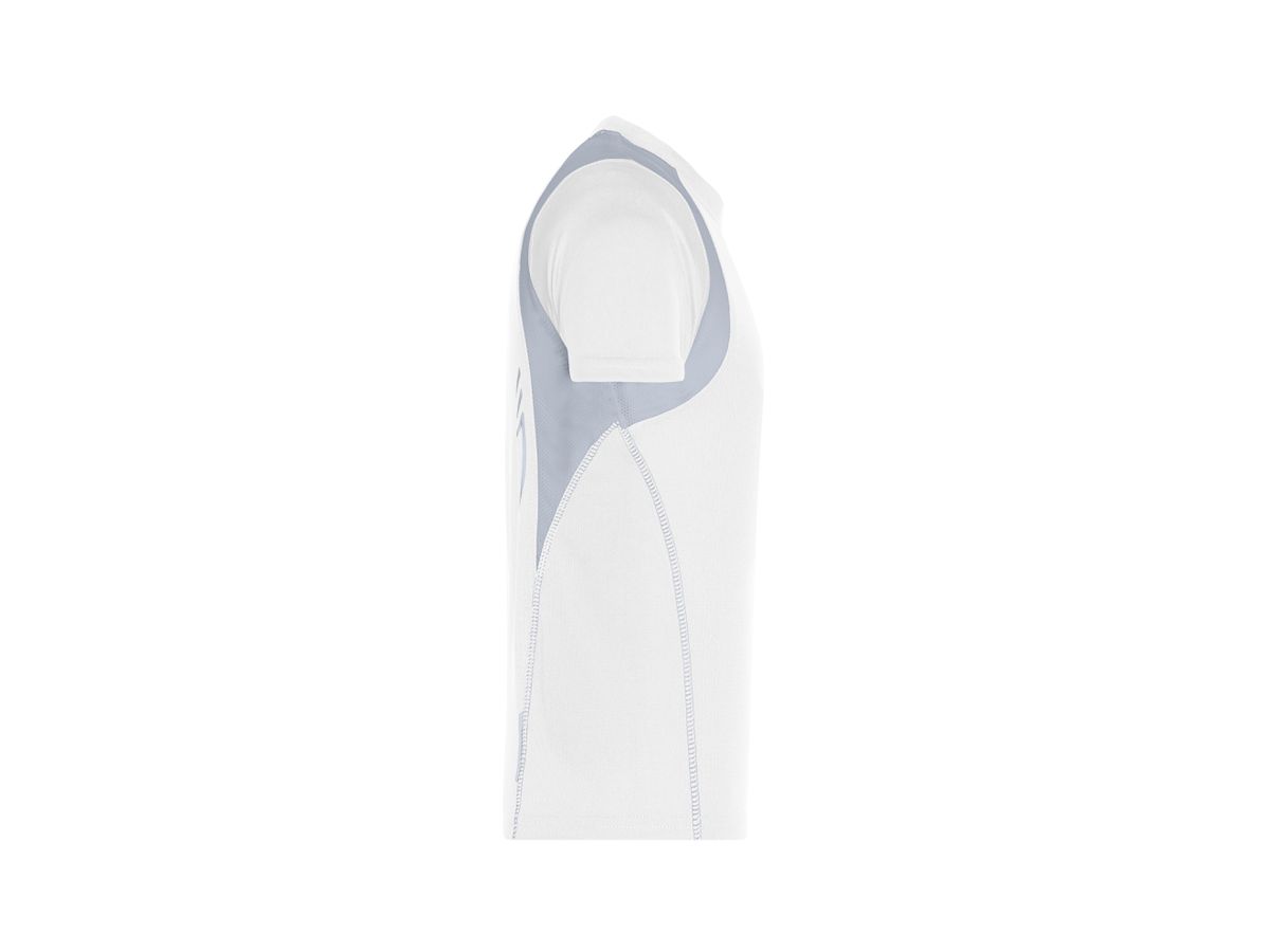 JN Running-T Junior JN397K 100%PES, white/silver, Größe L