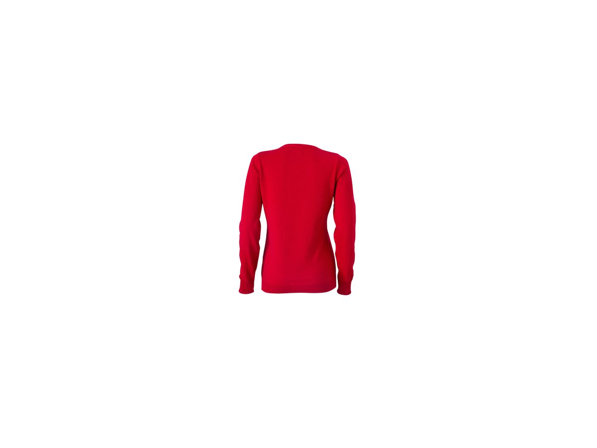 JN Ladies V-Neck Pullover JN658 100%BW, red, Größe L