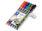 STAEDTLER Folienschreiber Lumocolor 317 WP6 1mm sortiert 6 St./Pack.