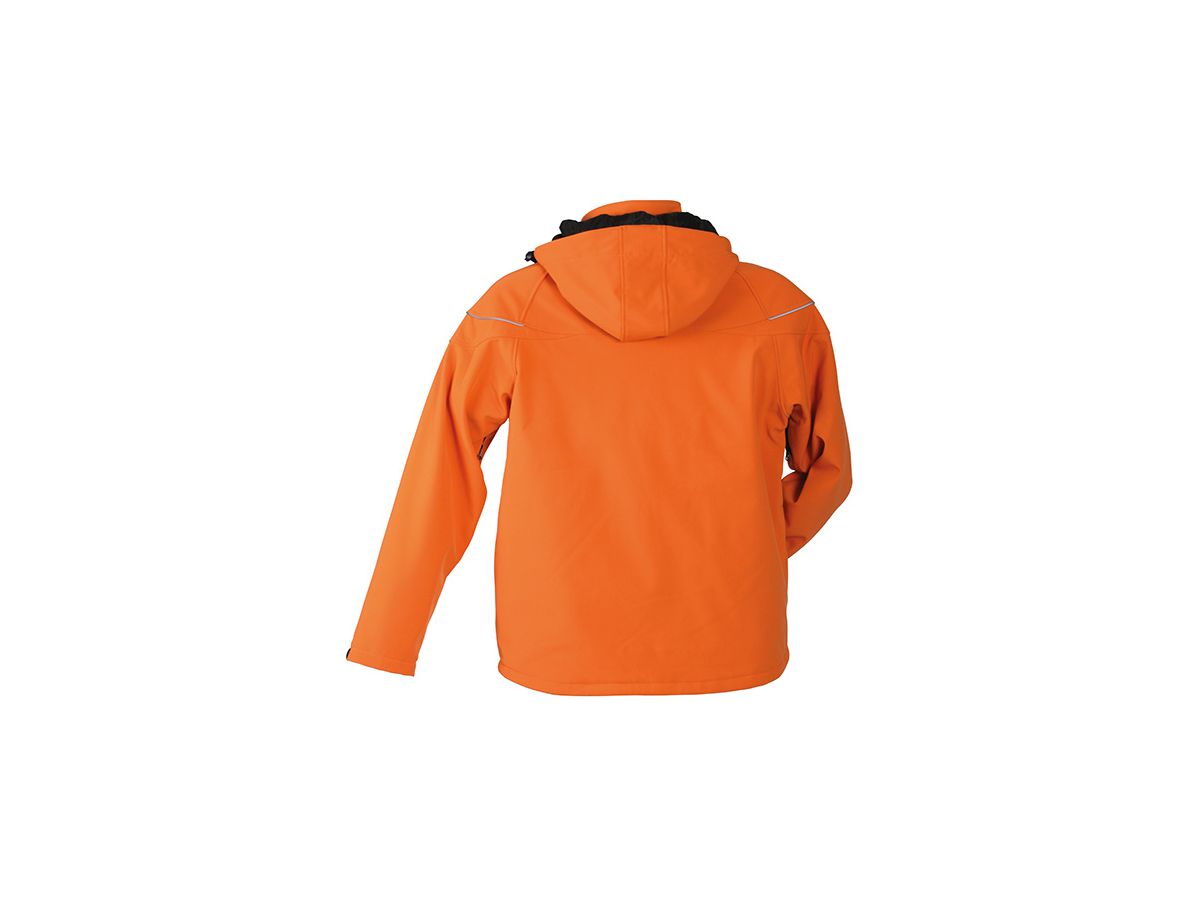 JN Mens Winter Softshell Jacket JN1000 95%PES/5%EL, orange, Größe 3XL