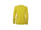 JN Ladies Stretch V-Shirt lang JN929 95%BW/5%EL, yellow, Größe S