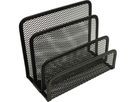 helit Briefständer Mesh H2518395 14x7x9,7cm 3Fächer Metall schwarz