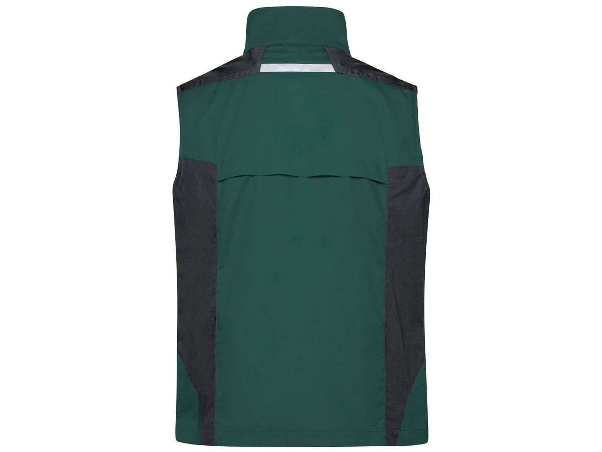 JN Workwear Vest JN822 65%PES/35%BW,dark-green/black, Größe 4XL