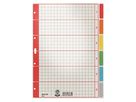 Leitz Register 43500085 blanko DIN A4 6farbig bedruckt Karton grau