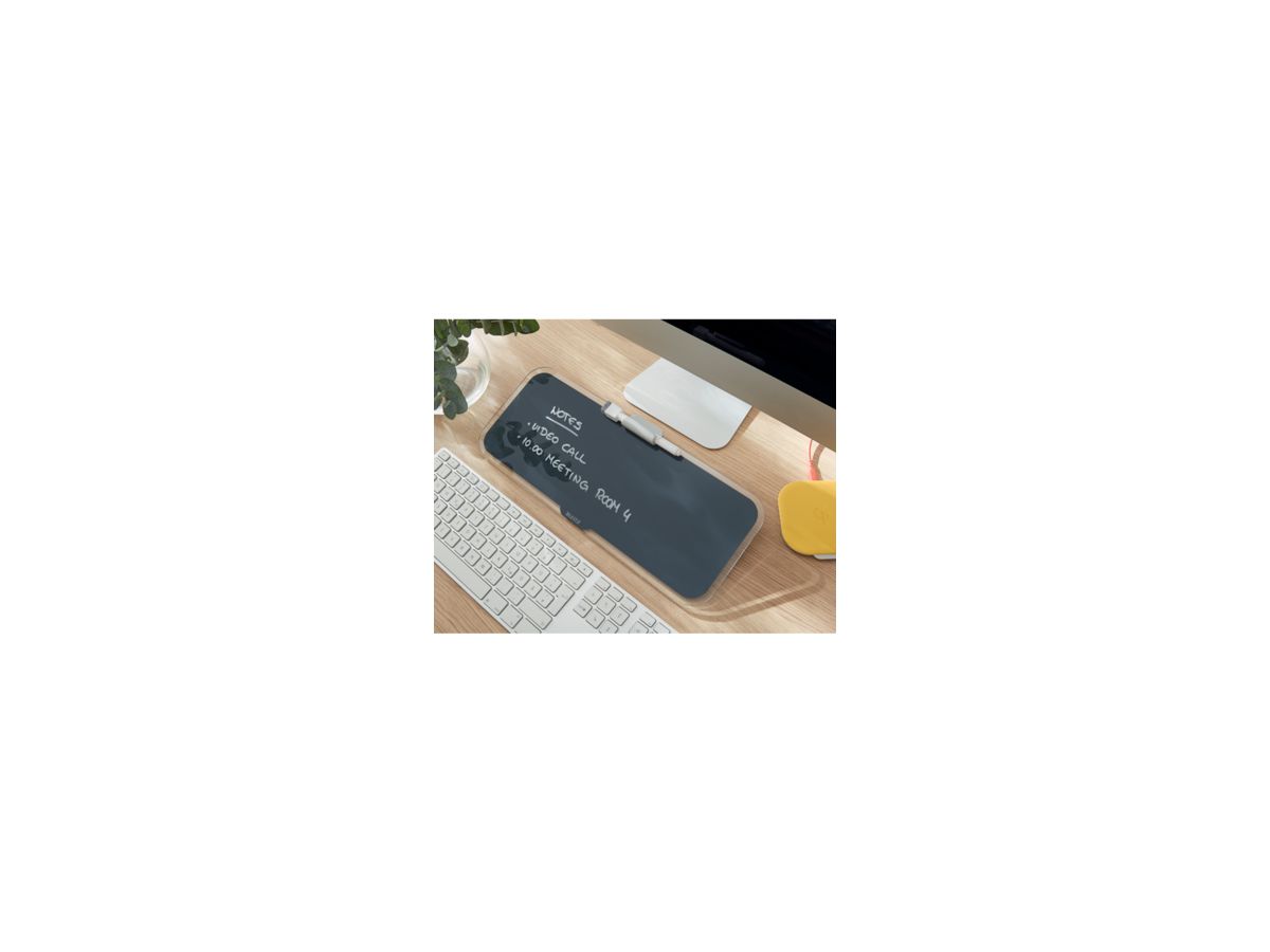 Leitz Desktop-Memoboard Cosy 52690089 380x150x60mm Glas grau