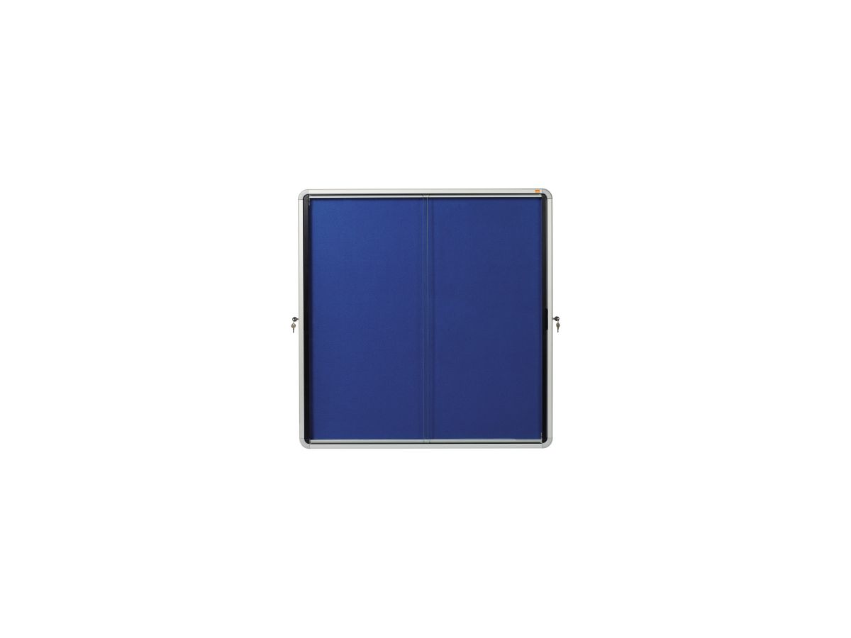 Nobo Schaukasten 1902566 Innen 12xA4 Schiebetür Textil bl