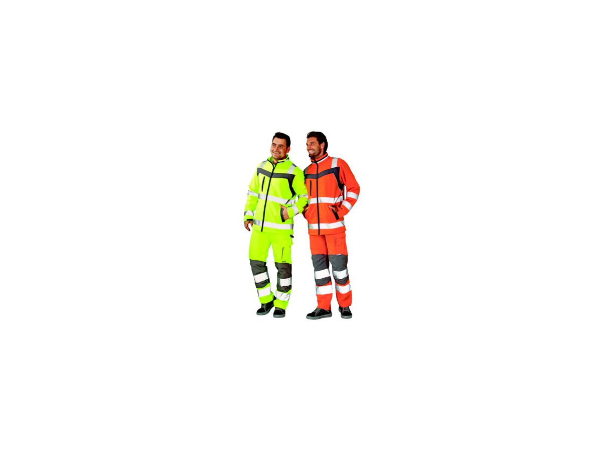 PLANAM Plaline Warnschutz Softshell Jacke gelb/zink 2XL